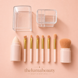 Nude Travel Makeup Brush Set with Organizer Case