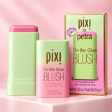Pixi On-the-Glow Blush - CheekTone, pH Reactive Hydrating Tinted Moisture Blush Stick with Ginseng, Aloe Vera & Fruit Extracts, For Cheeks & Lips, 19g / 0.6oz, Paraben-Free