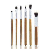 Bamboo Wooden Makeup Brush Set – 6 Pieces