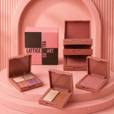 Lattice Art 3-in-1 Makeup Palette (Eyeshades,Blush,Highlighter)