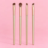 4-Piece Gold Eye Makeup Brush Set