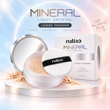 Imported Maliao Mineral Light Crystal Loose Powder with Mirror & Puff – Lightweight Face Setting Powder